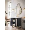 James Martin Vanities Chianti 24in Single Vanity, Mineral Gray, Radiant Gold, w/ White Glossy Composite Stone Top E303V24MGRGDWG